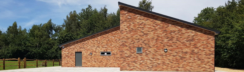 Exterior view of Pease Pottage Community Centre from the new car park