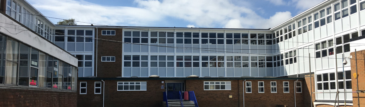 Glazing from within the school courtyard