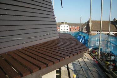Photograph showing restored reef deck at West Blatchington Windmill