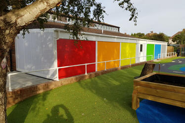 Colourful garages provide ample storage and a visually stimulating environment Colourful garages provide ample storage and a visually stimulating environment